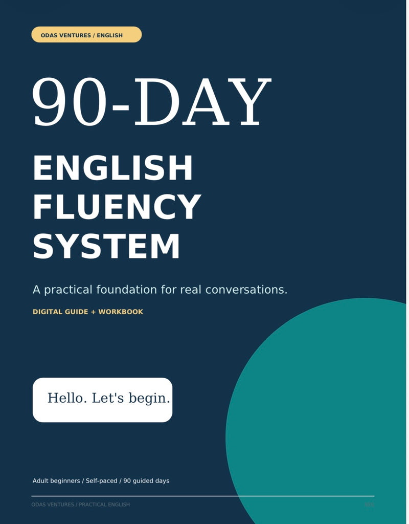 90-Day English Fluency System workbook